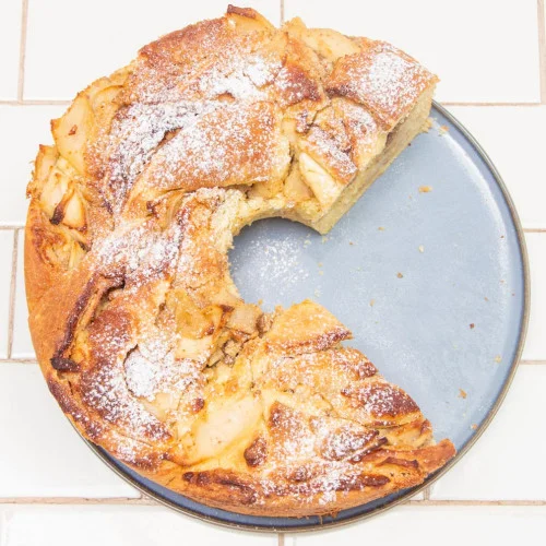Rosca trenzada de manzanas
