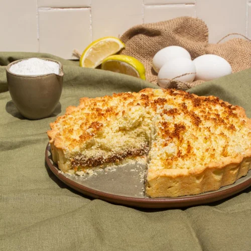 Tarta de coco y dulce de leche