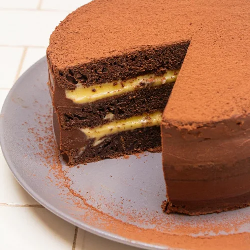 Torta bomba de choco limón